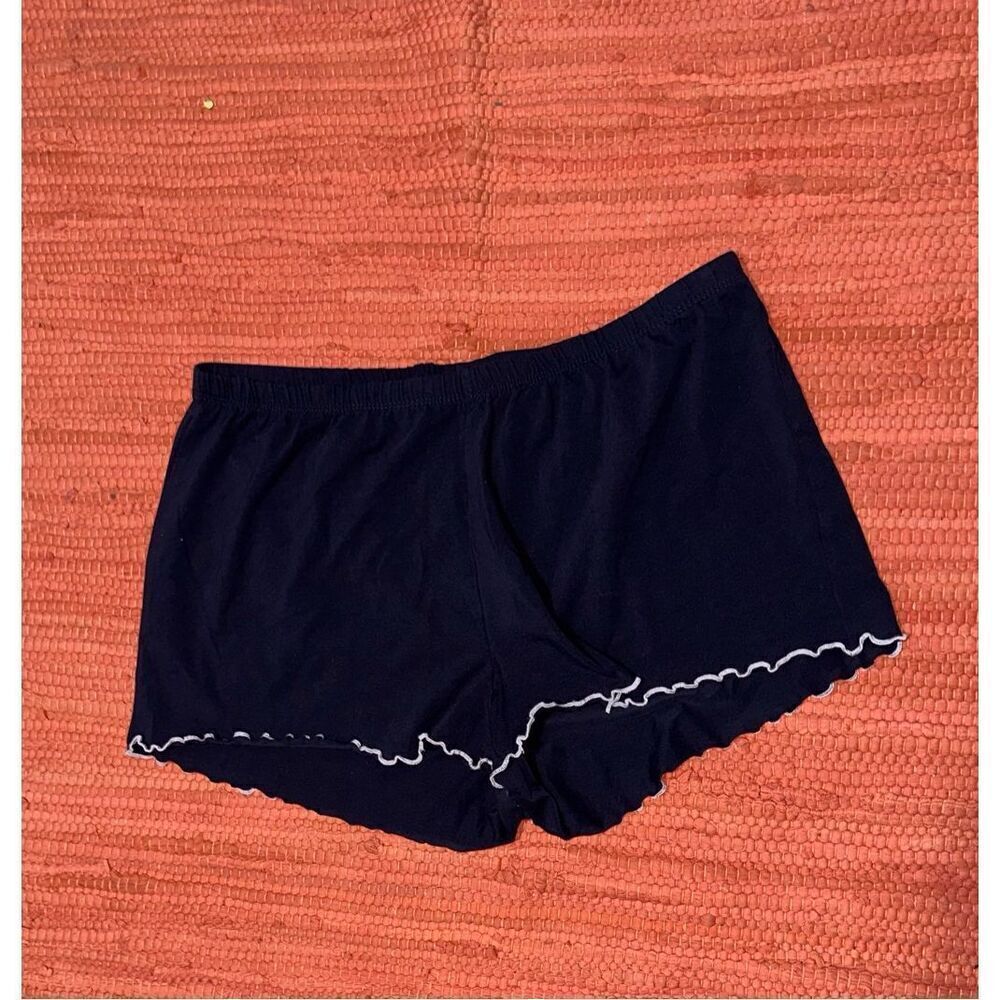 Nice Women's Shorts J By J. Crew Women's blue and white Linen Blend ruffles Shor